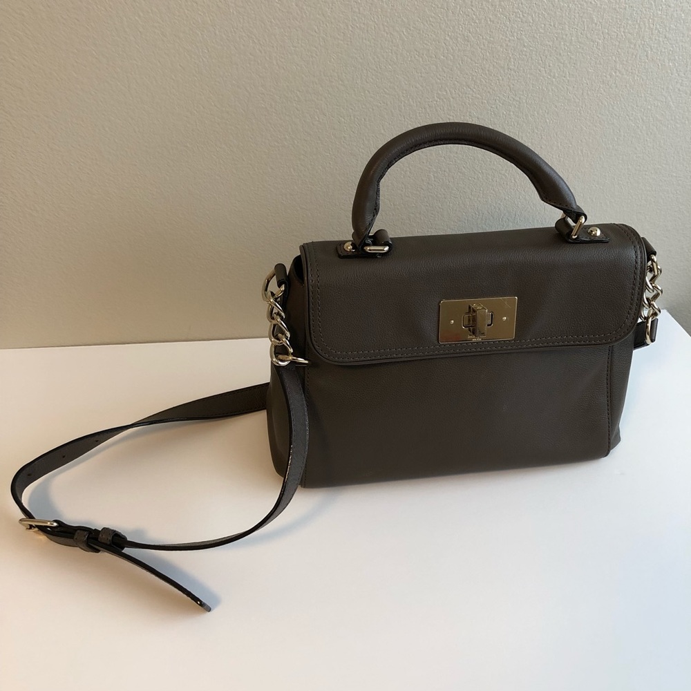 Kate Spade Cross Body Grey Leather Bag